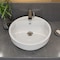 Alfi Brand ABC702 White 19" Round Semi Recessed Ceramic Sink with Faucet Hole ABC702 - alternate 3